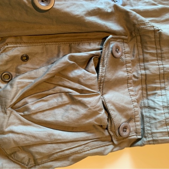 Gap field military jacket Womans drawstring waist lots of pockets moss size med - Picture 6 of 7